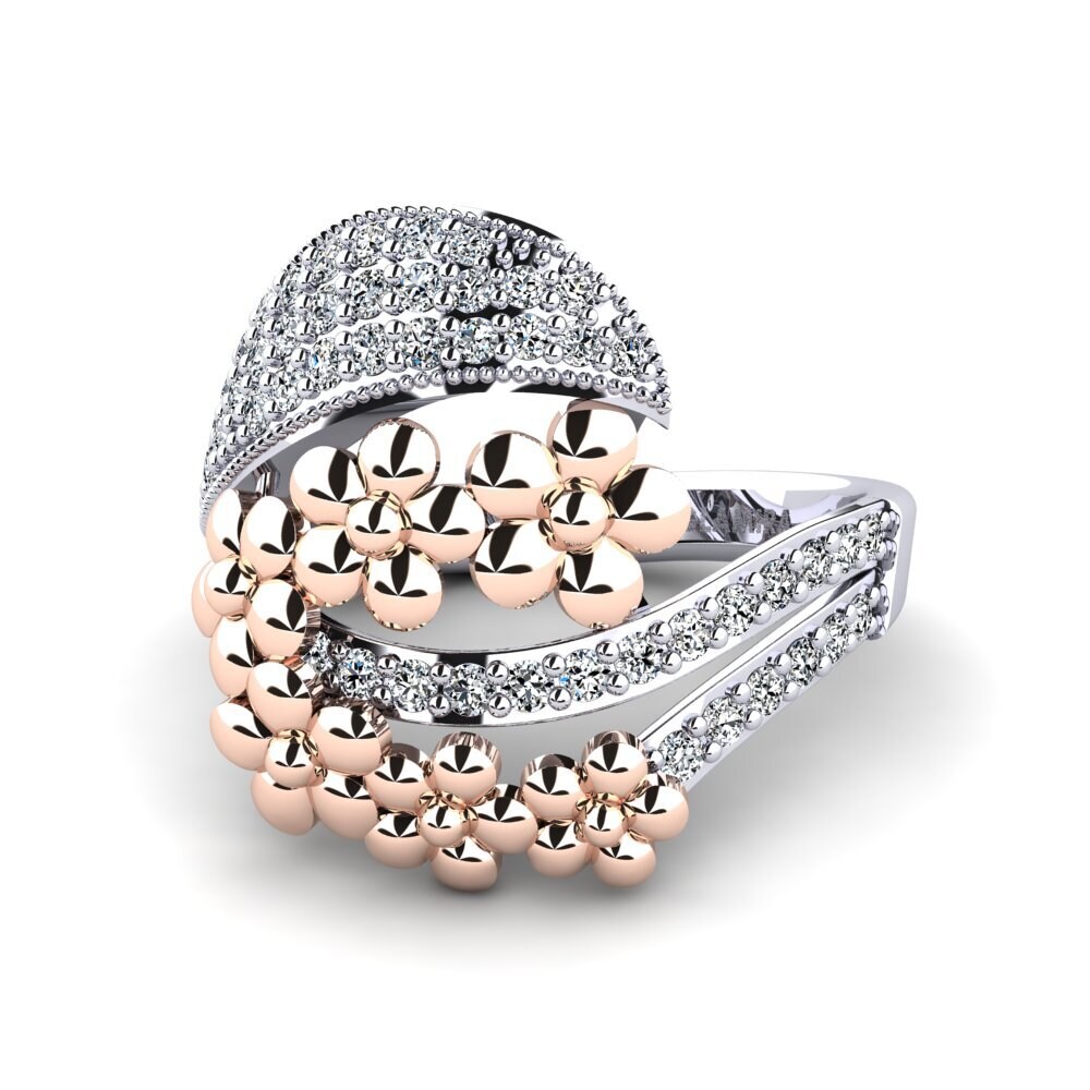 14ct White / Rose Gold Ring Steffanie