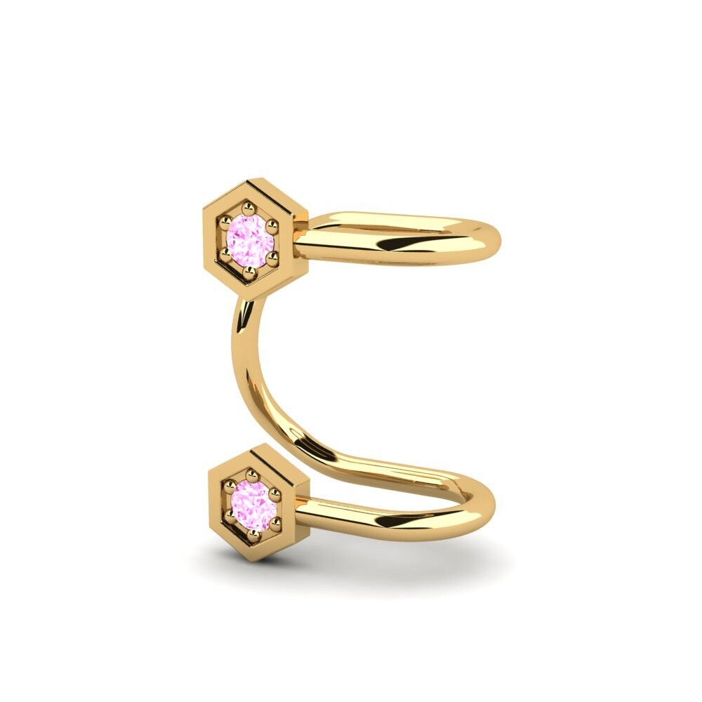 Saphir Rose Boucle d'oreille femme Steib