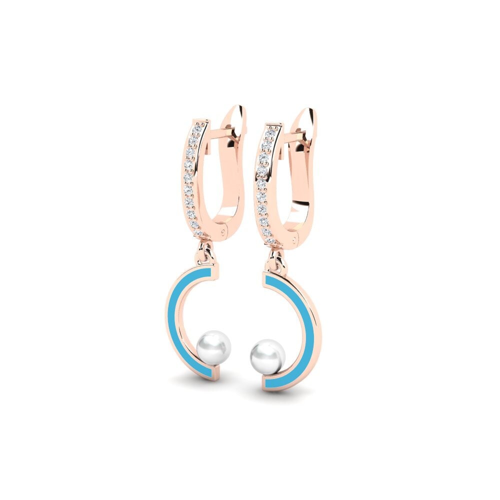 14k Oro Rosa Pendiente de mujer Stellah