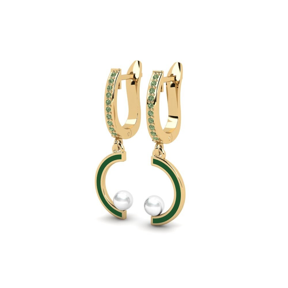 Diamante Verde Pendiente de mujer Stellah