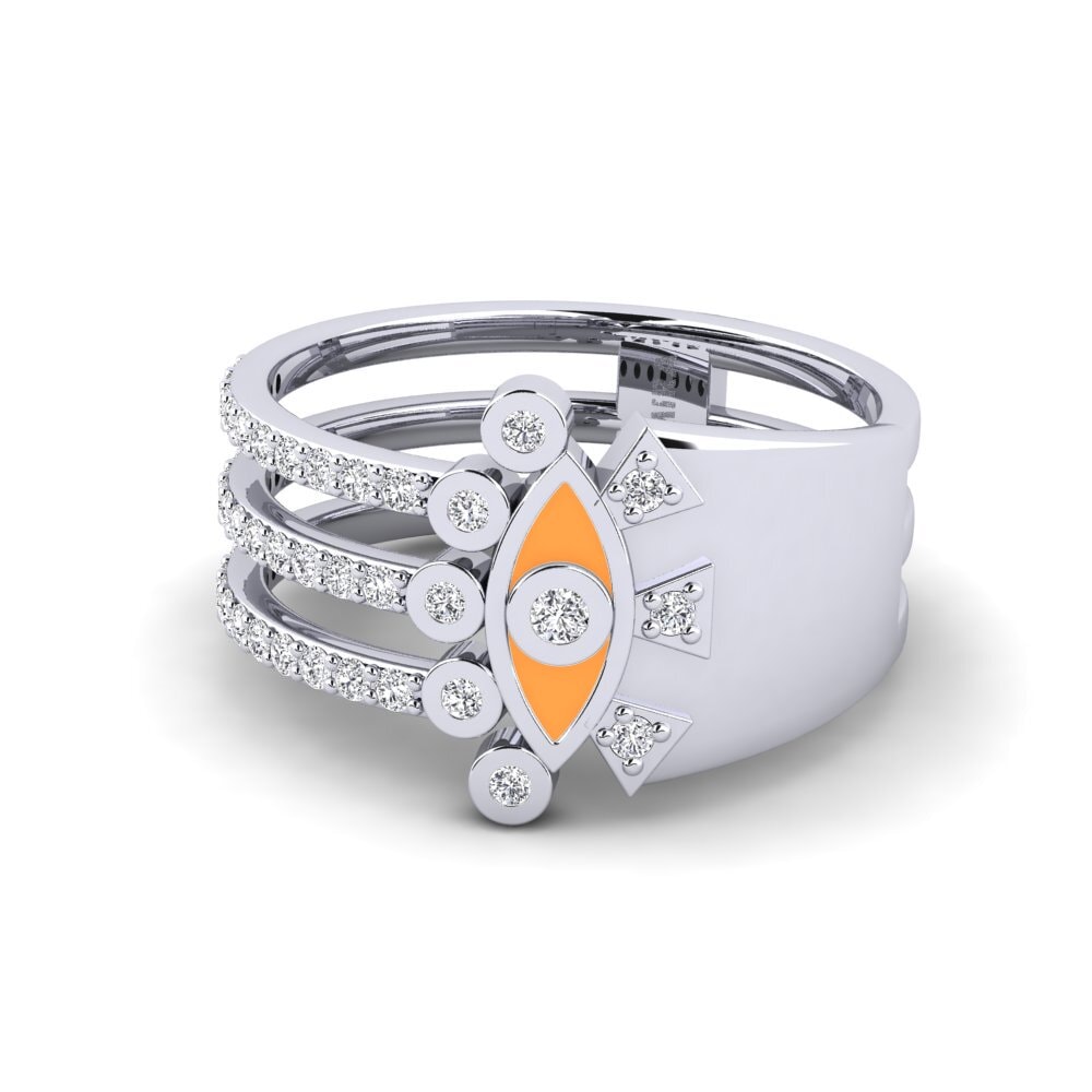 14ct White Gold Ring Steller