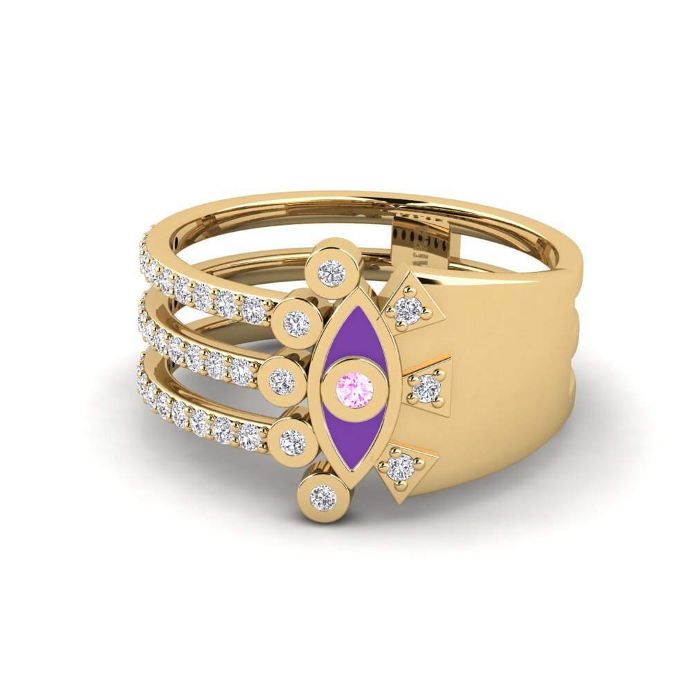 Saphir Rose Bague Steller