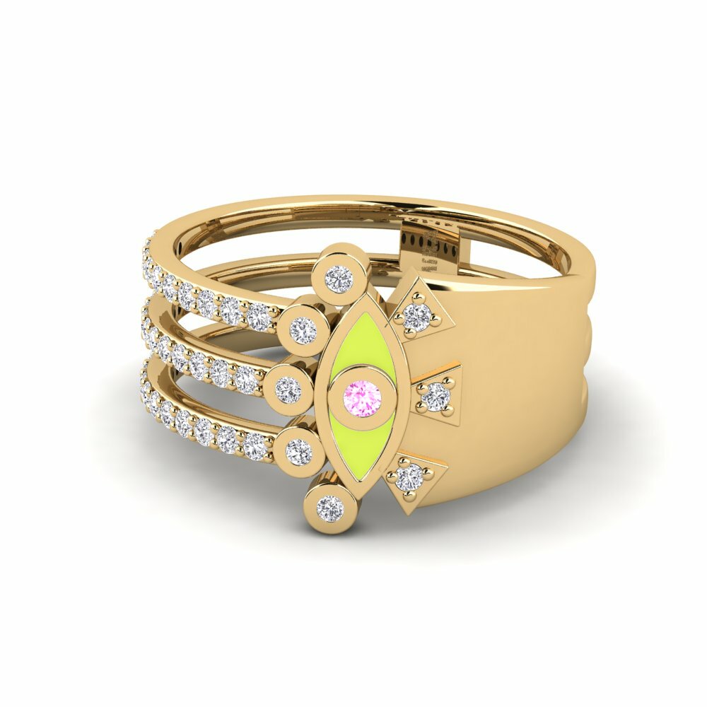 Saphir Rose Bague Steller