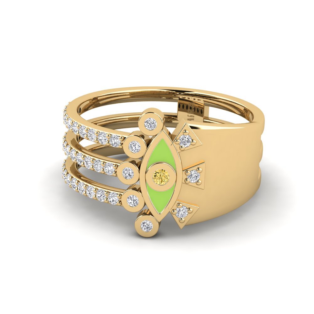 Yellow Diamond Ring Steller