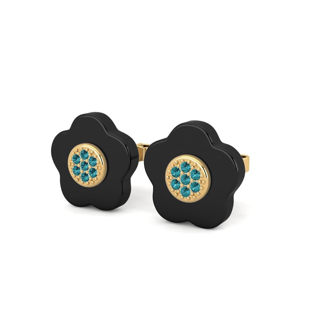 Diamante Azul Brincos Feminino Step
