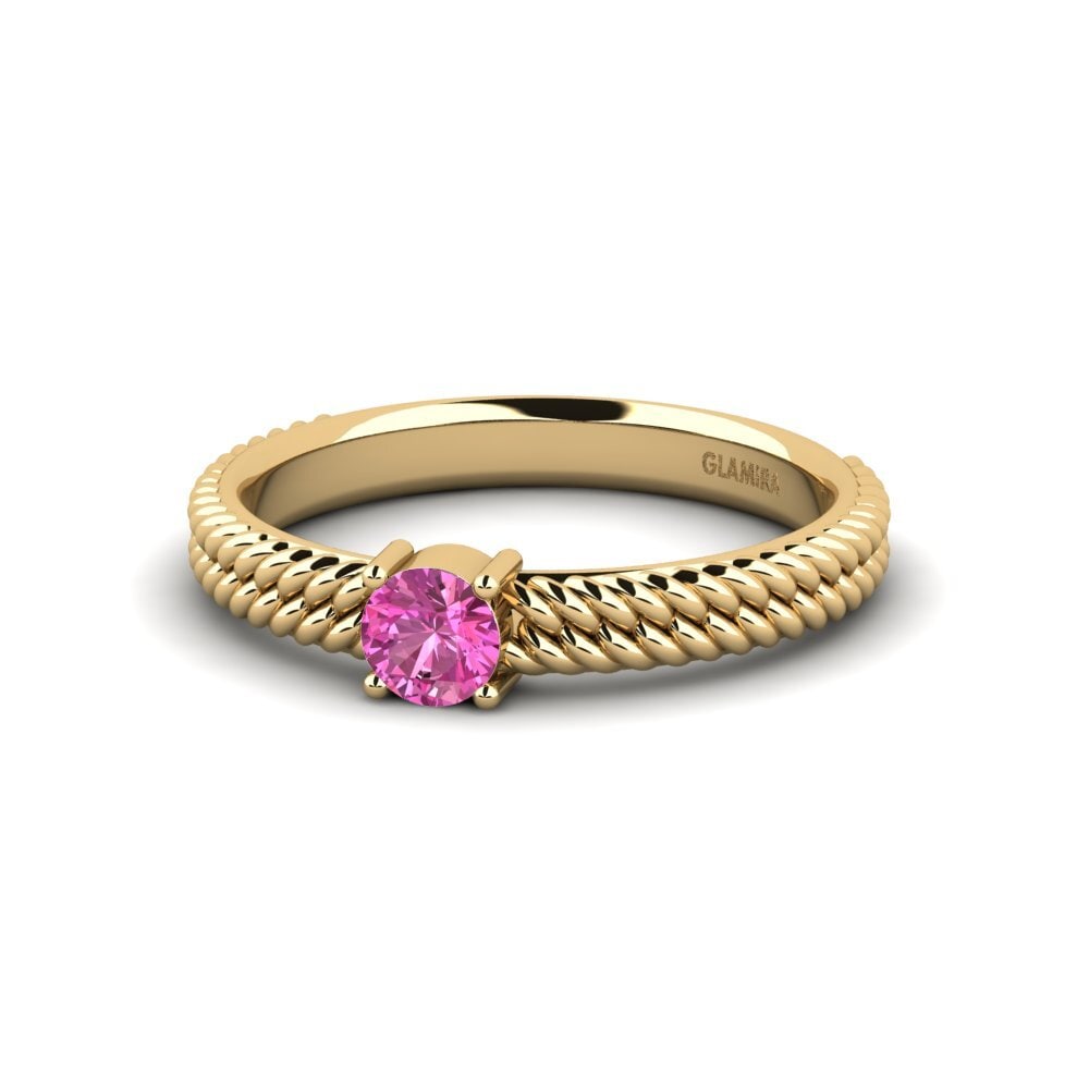 Topacio Rosa Anillo de compromiso Stevenka
