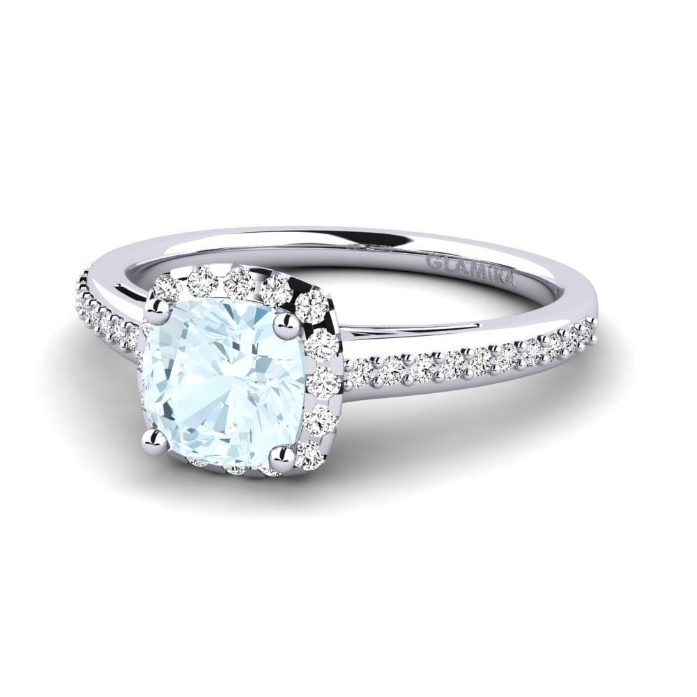 Aguamarina Anillo de compromiso Stidham