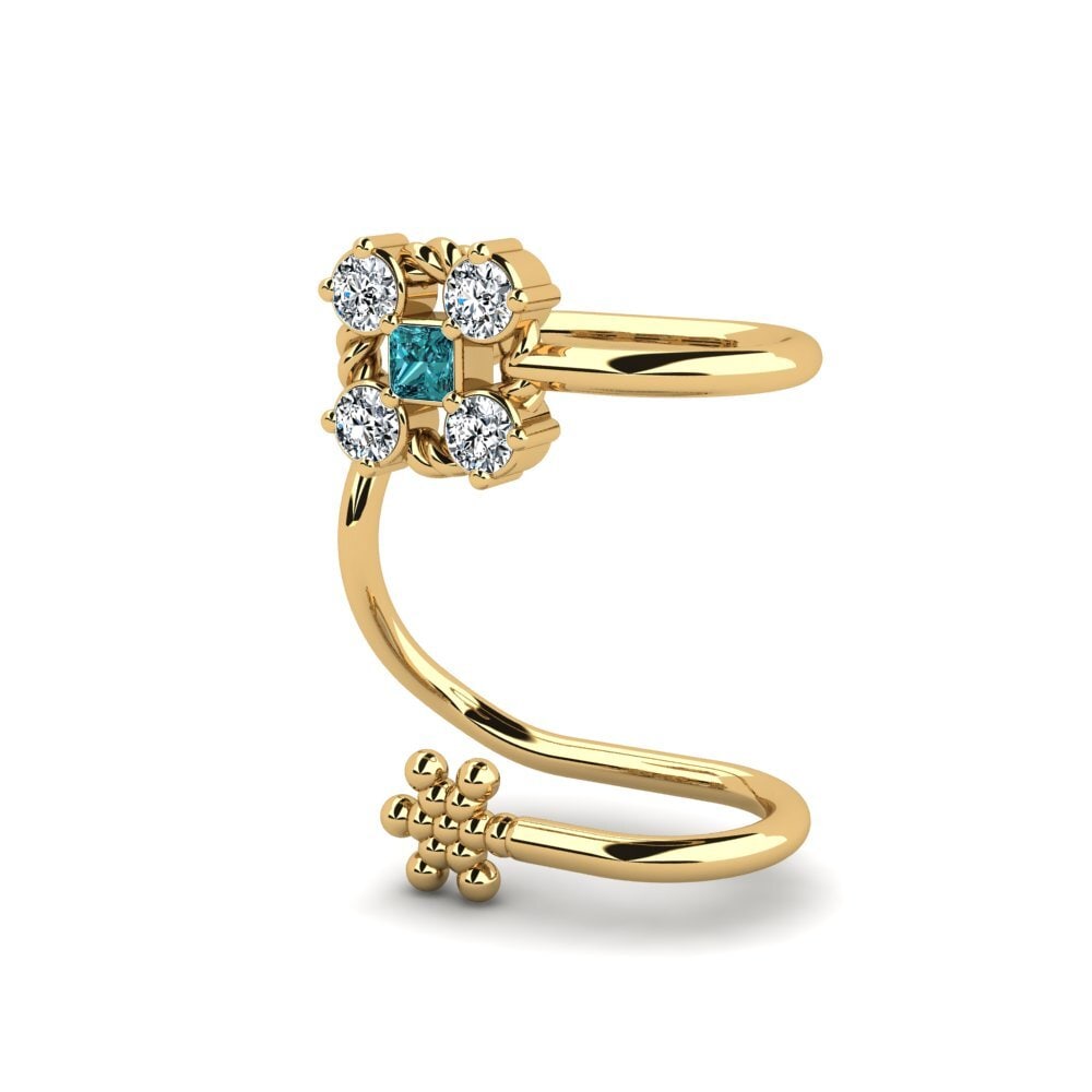Princesa Diamante Azul Pendiente de mujer Stlaurente