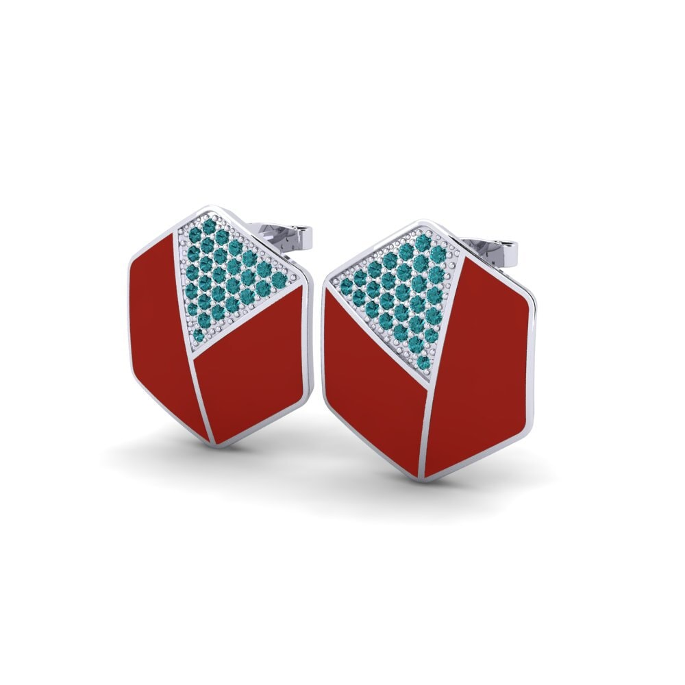 Diamante Azul Pendiente de mujer Stop