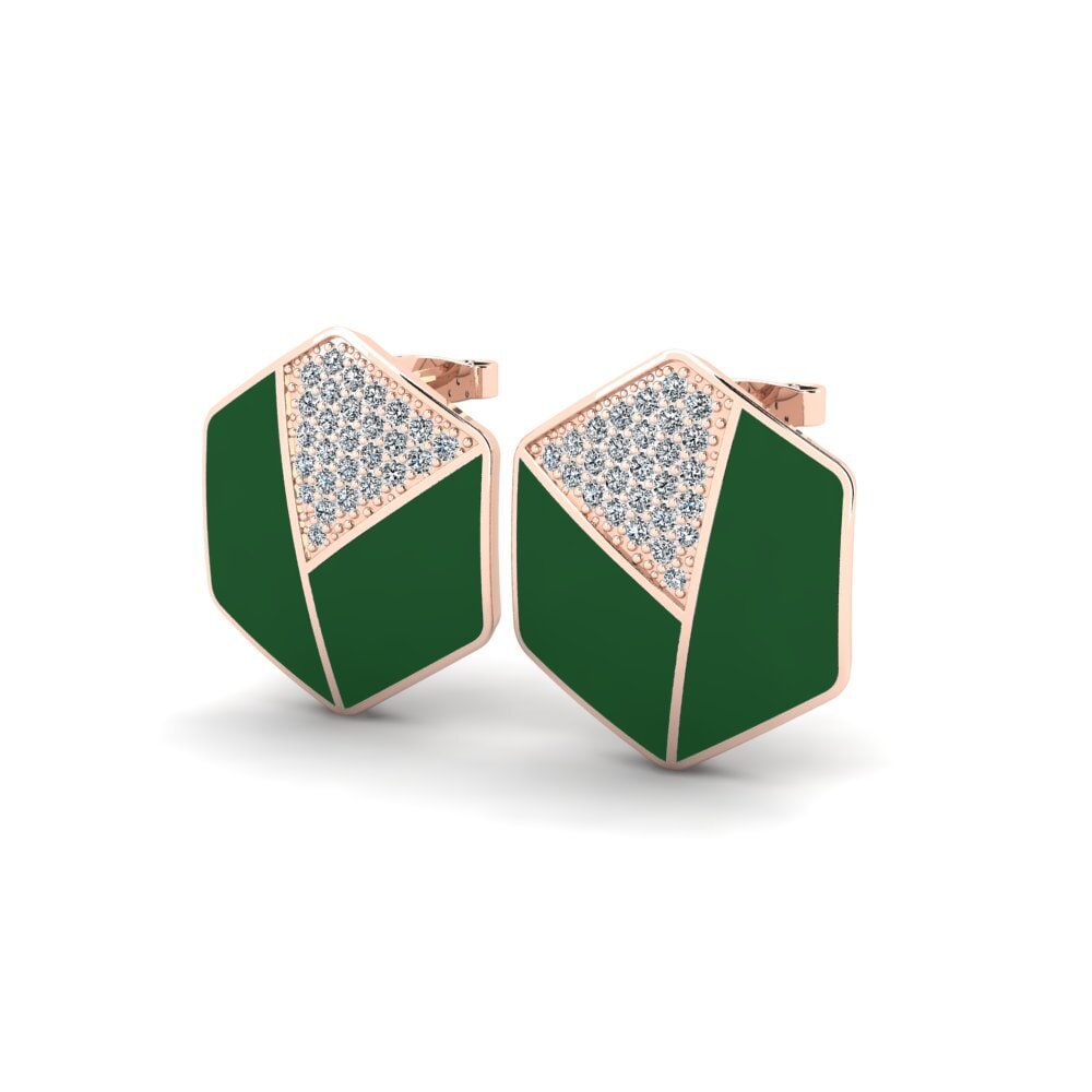 Rotgold 750 Damen ohrring Stop