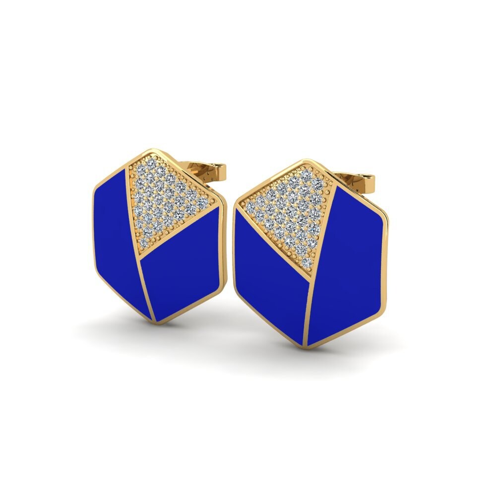 Gelbgold 750 Damen ohrring Stop