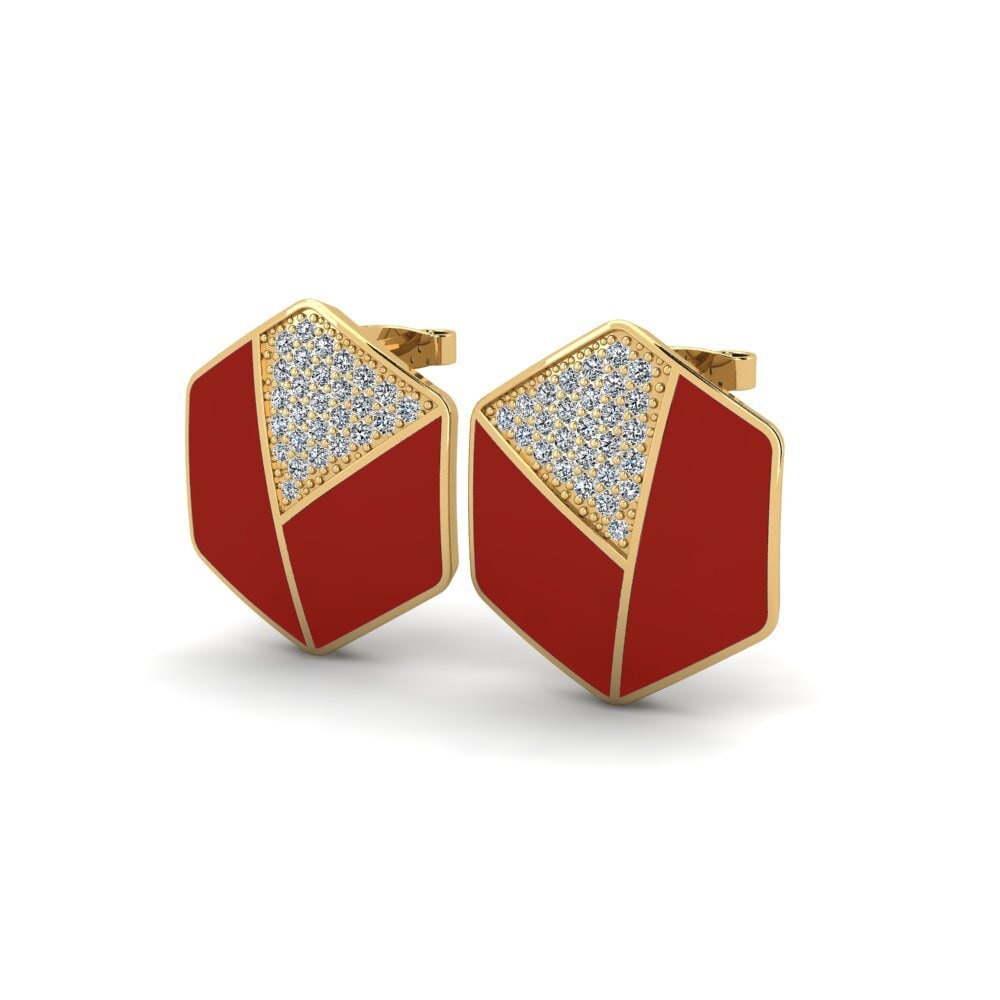 Gelbgold 750 Damen ohrring Stop