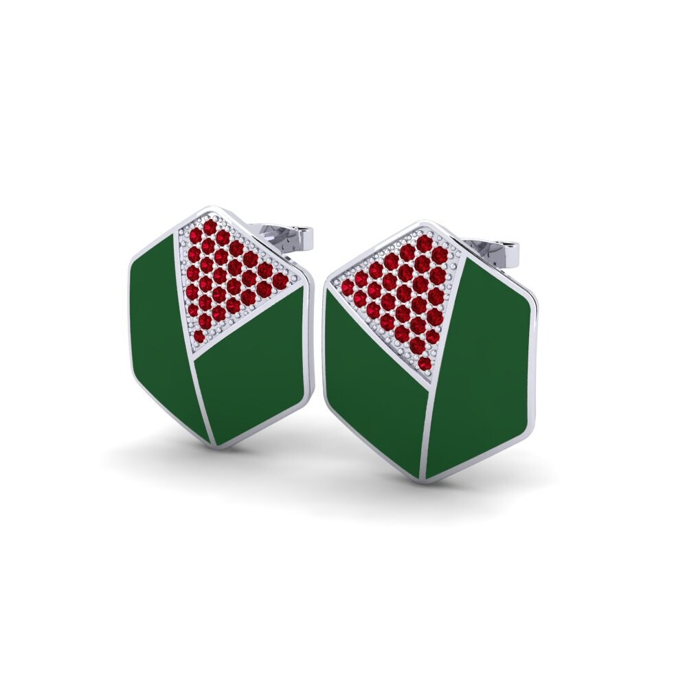 Red Zirconia Women's Earring Stop
