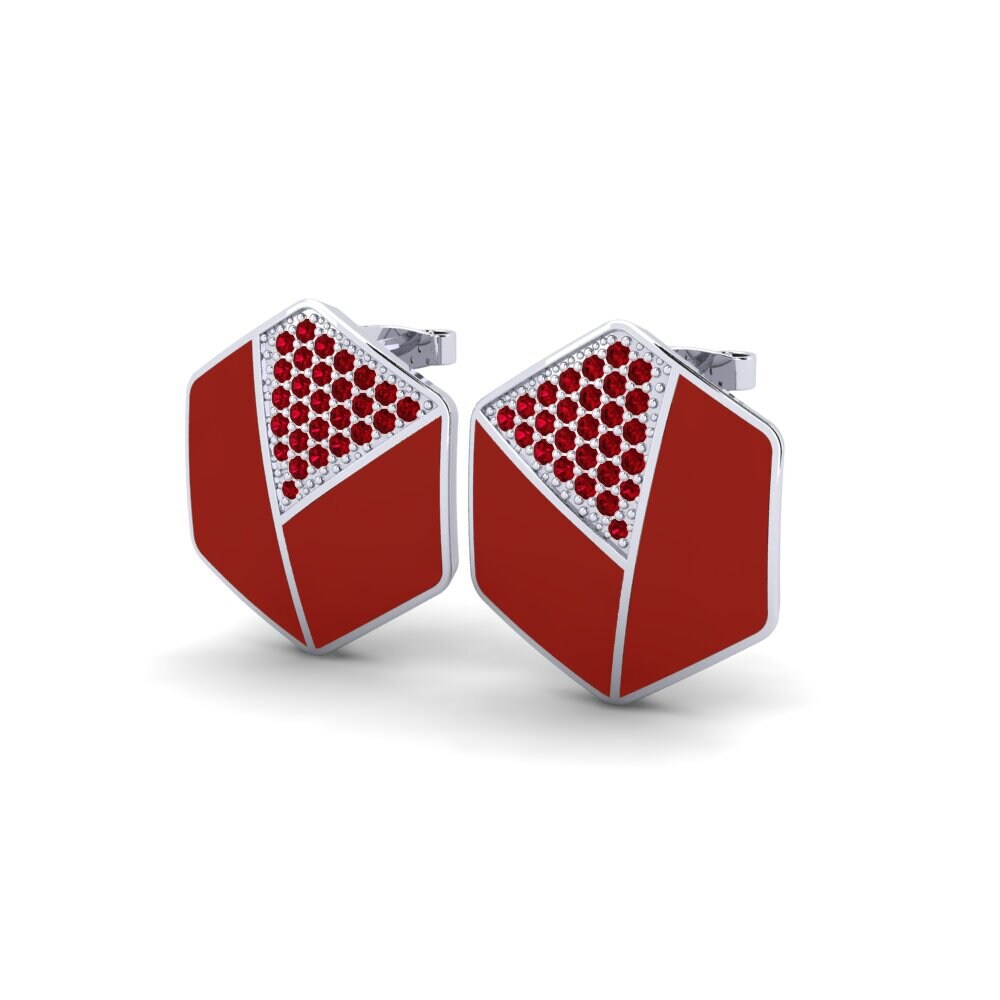 Red Zirconia Women's Earring Stop