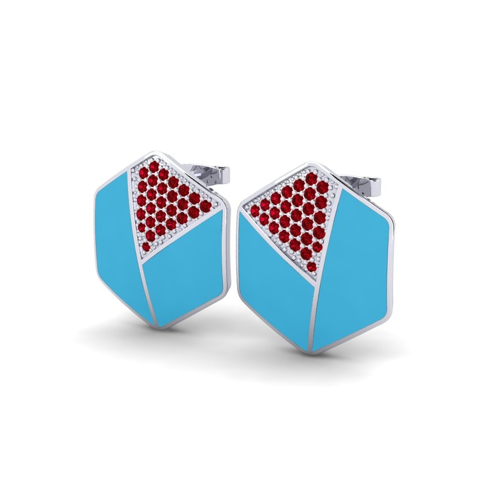 Red Zirconia Women's Earring Stop