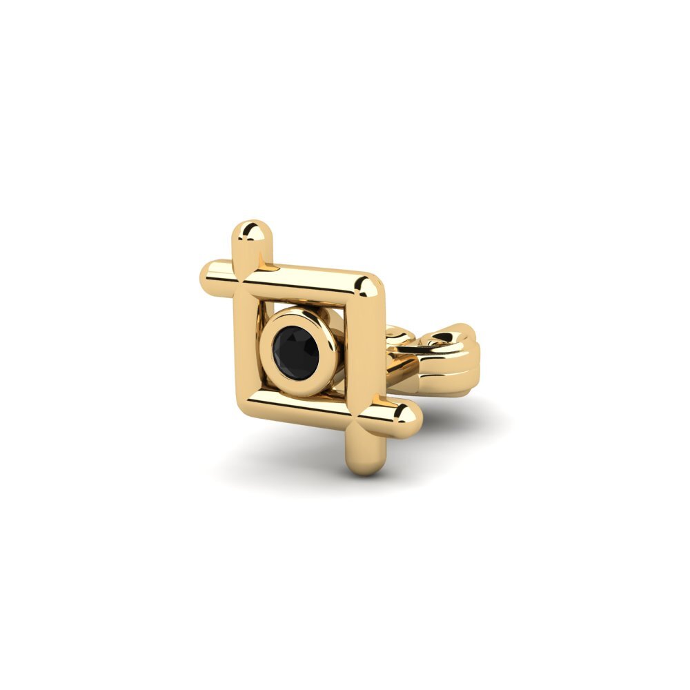 Black Onyx Men's Earring Stove