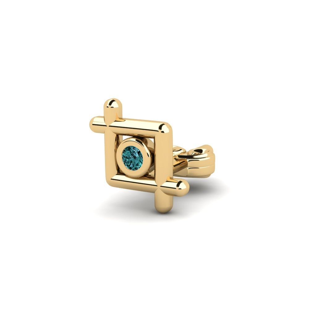Blue Diamond Men's Earring Stove