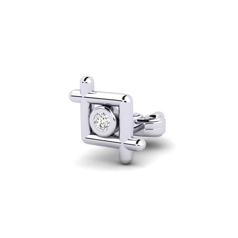 925 stříbro Moissanit Pánské náušnice Stove