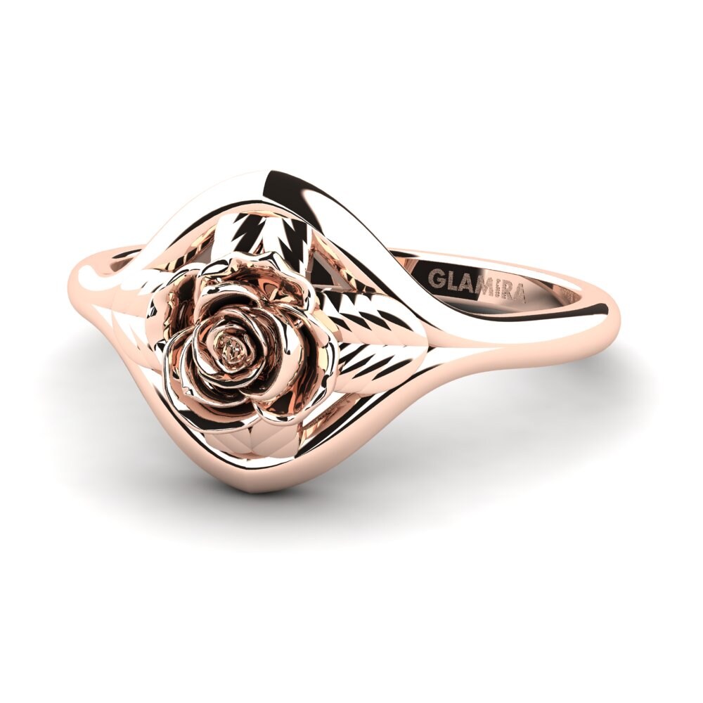 18k Oro Rosa Anillo Stownlins