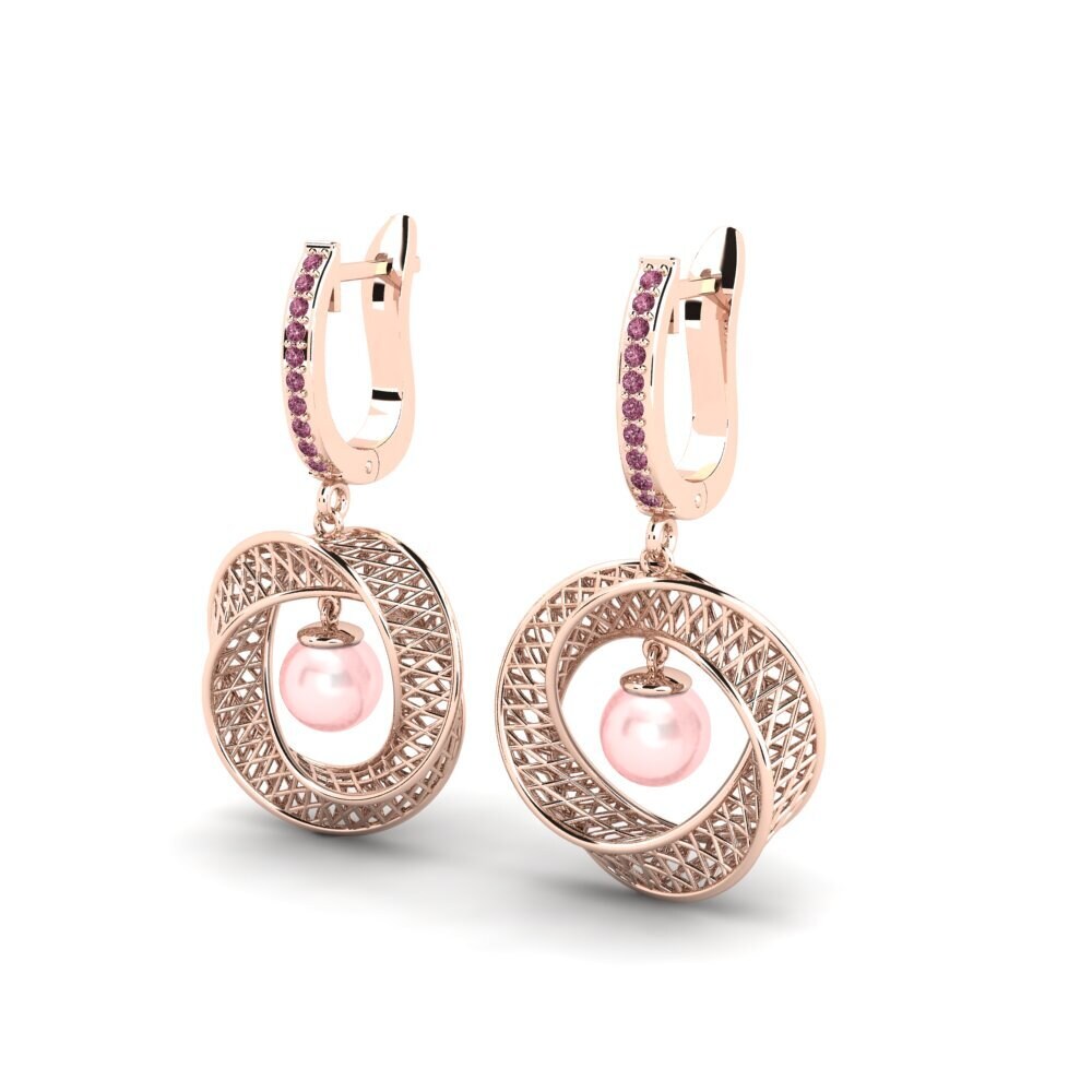 Granate Rhodolite Pendiente de mujer Strumento