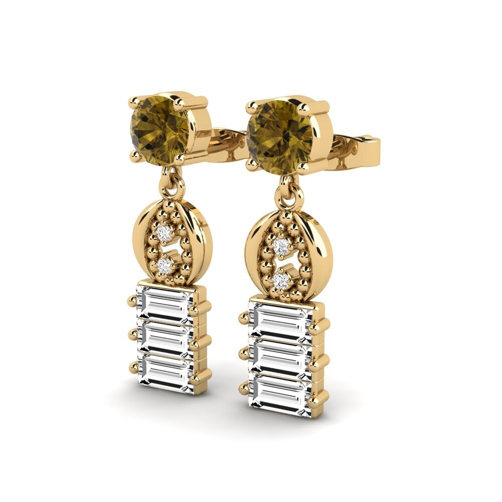 Brown Zircon Women's Earring Studdos