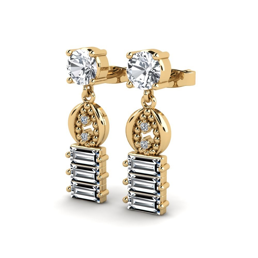 Circón Blanco Pendiente de mujer Studdos