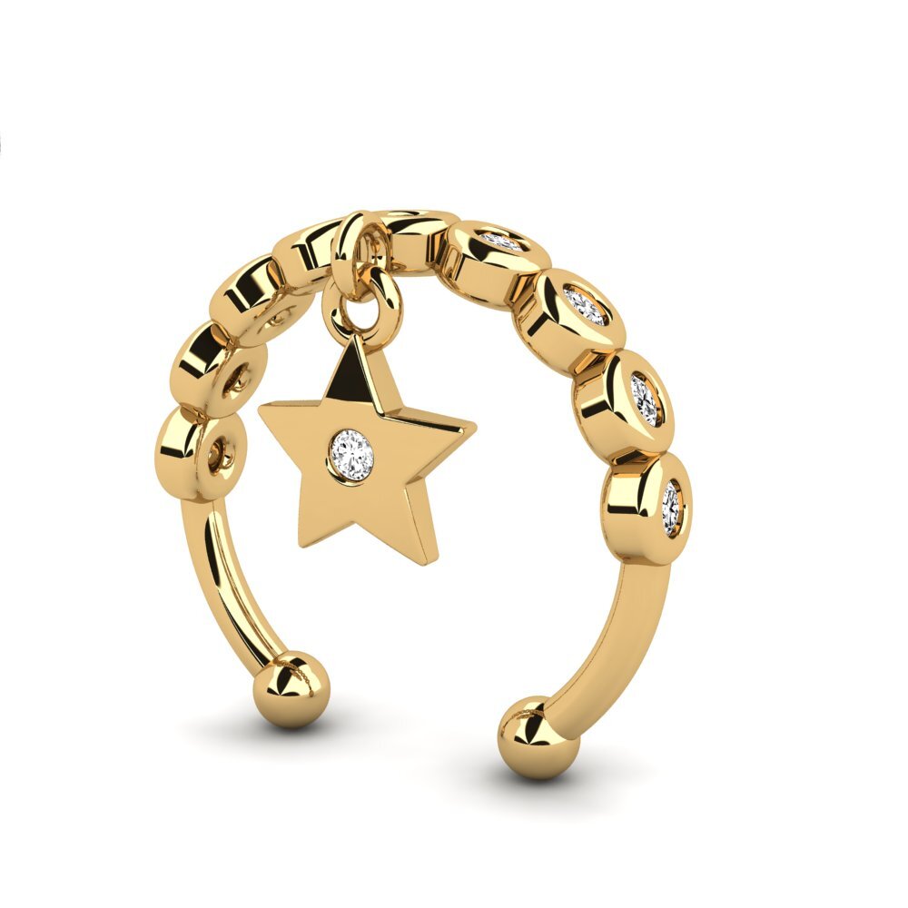 Đá Moissanite Bông tai nữ Studstill