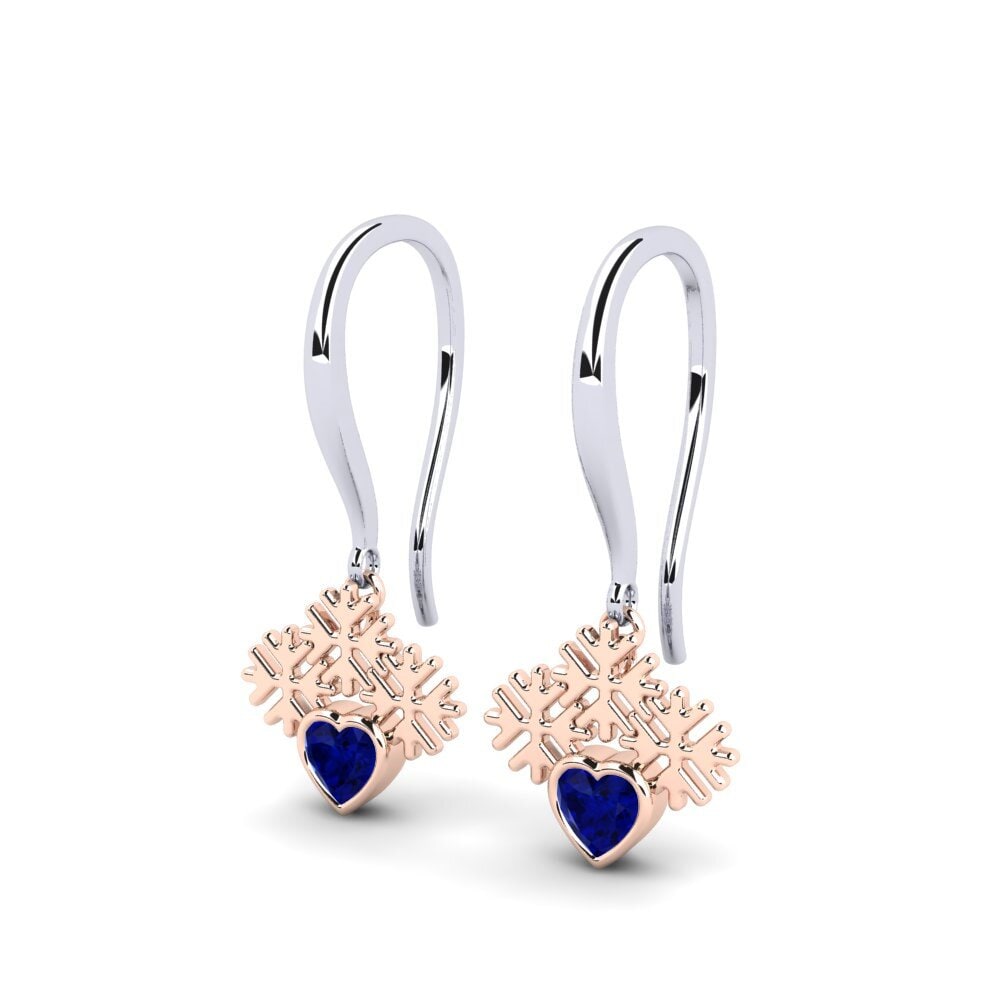 14ct White & Rose Gold Women's Earring Stykkeear