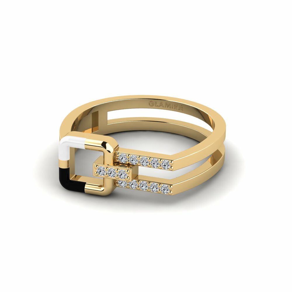 diamond-zirconia แหวน Stylishly