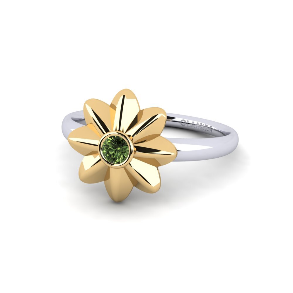 Safira Verde Anel Subtr