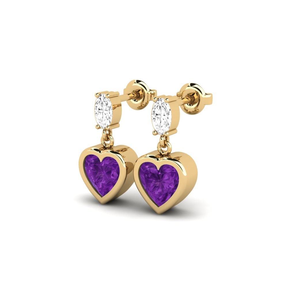 Amethyst SYLVIE Earring Sudrabs