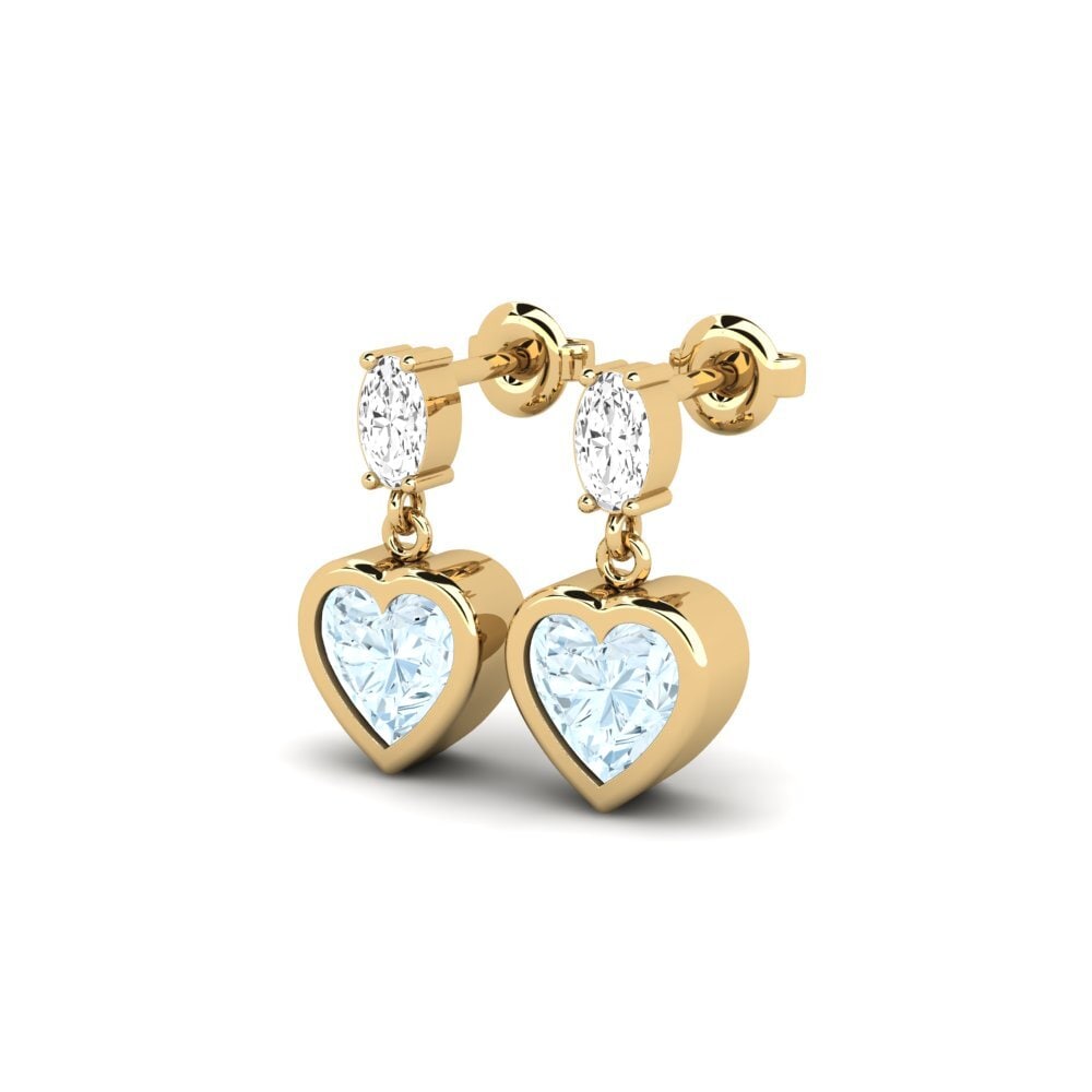 Aquamarine SYLVIE Earring Sudrabs