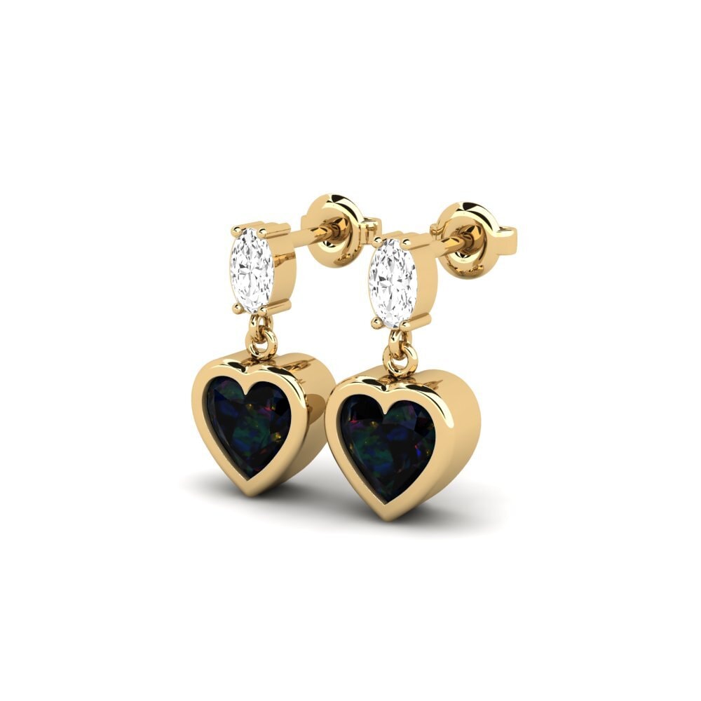 Black Opal SYLVIE Earring Sudrabs