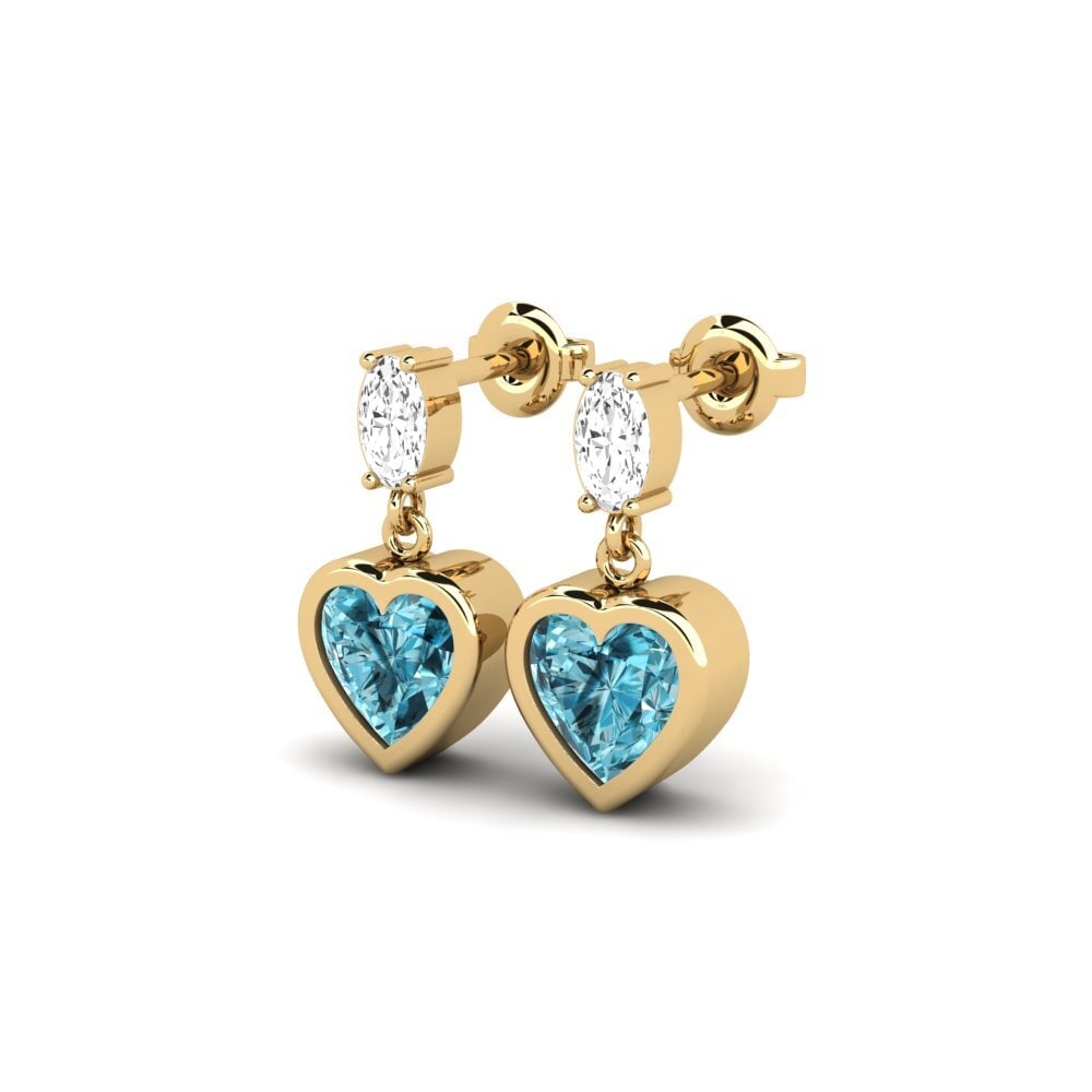 Blue Zircon SYLVIE Earring Sudrabs