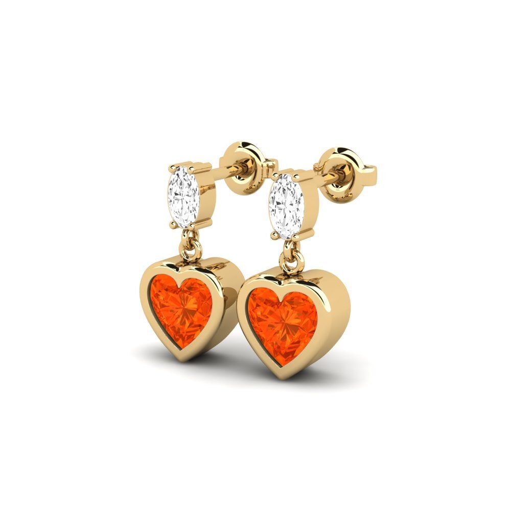 Fire Opal SYLVIE Earring Sudrabs