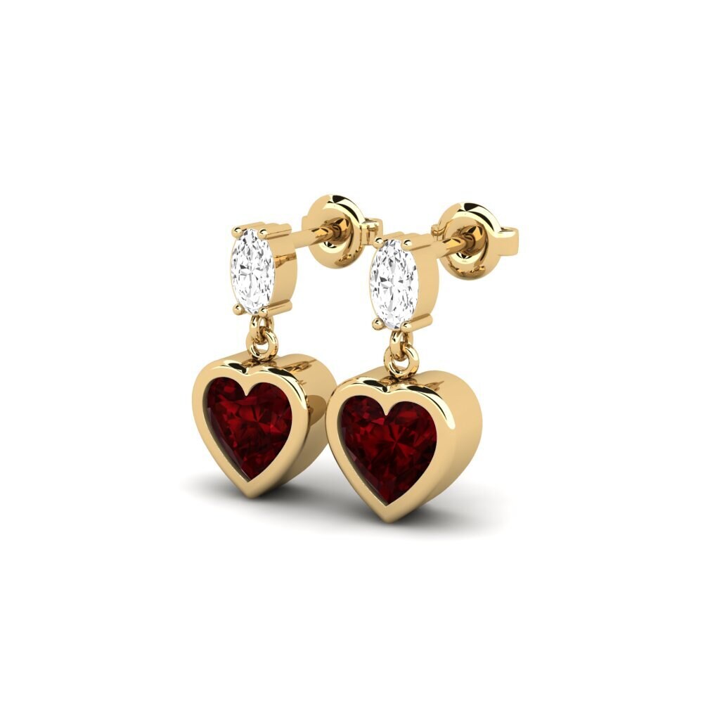 Garnet SYLVIE Earring Sudrabs