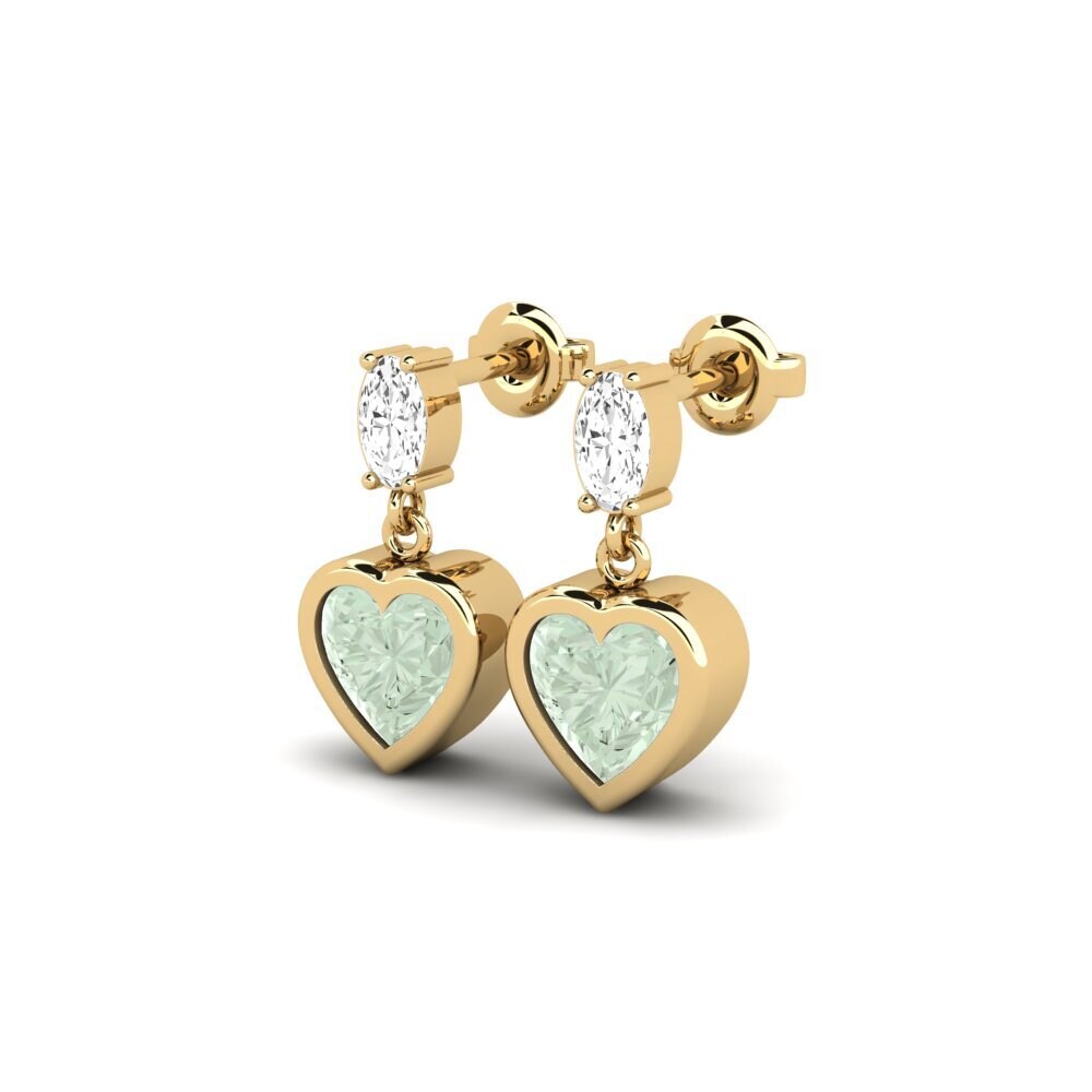 Green Amethyst SYLVIE Earring Sudrabs