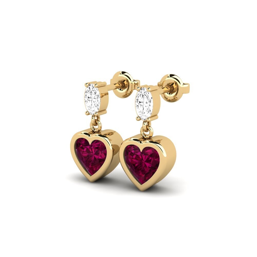 Rhodolite Garnet SYLVIE Earring Sudrabs