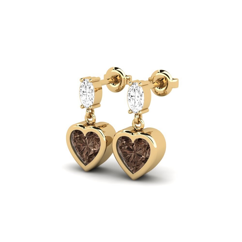 Smoky Quartz SYLVIE Earring Sudrabs