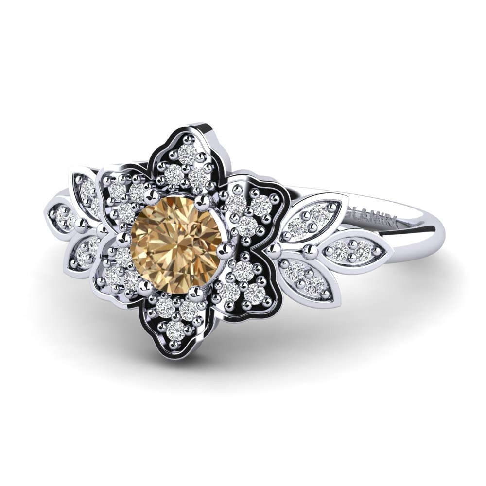 Diamante café Anillo Sueann