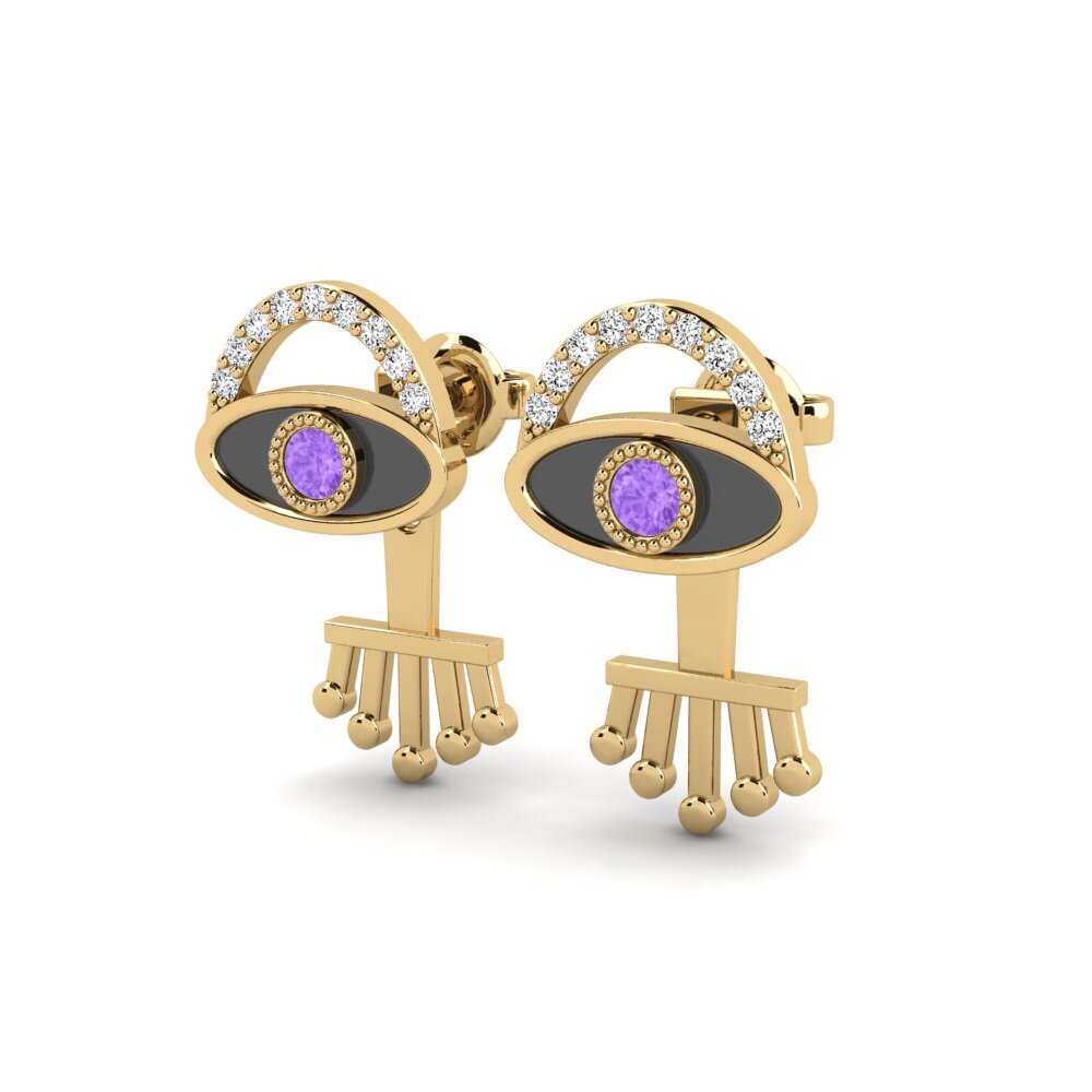 Amethyst Women's Earring Suerteni