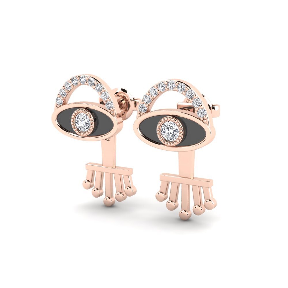 14ct Rose Gold Women's Earring Suerteni