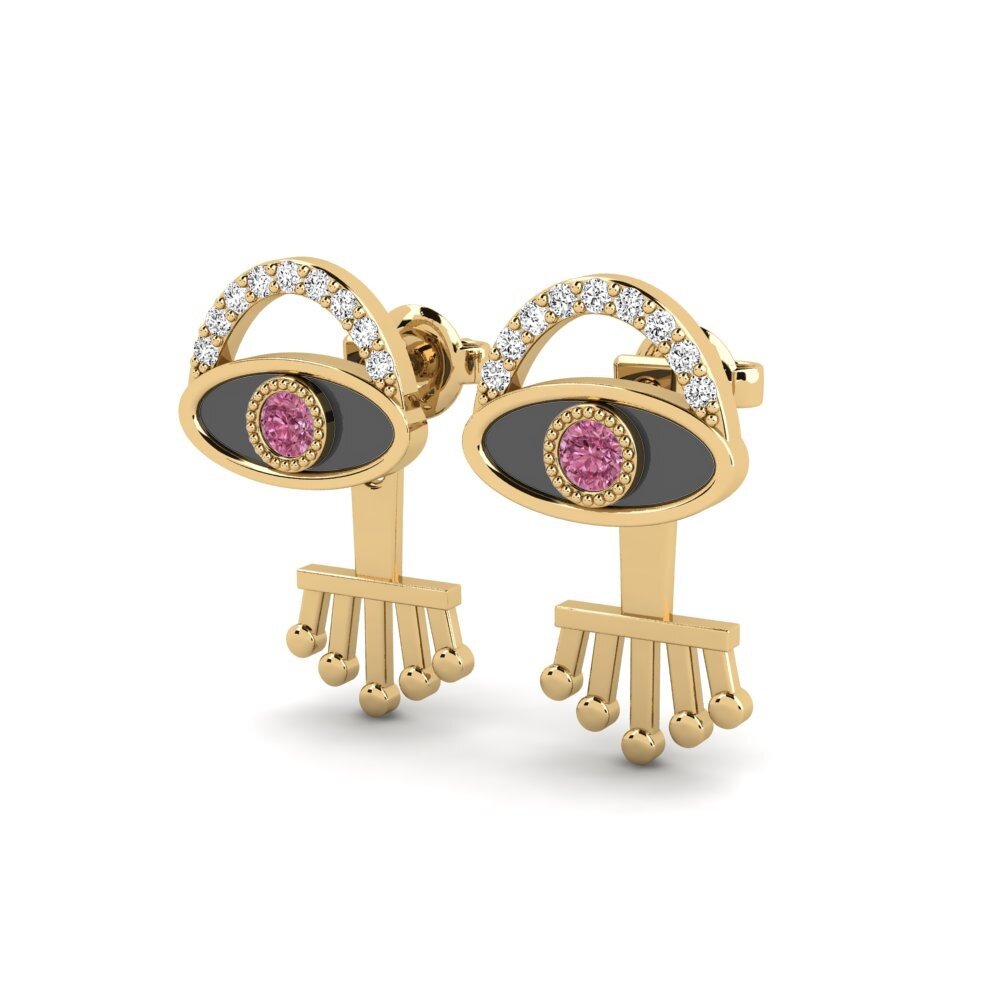 Granate Rhodolite Pendiente de mujer Suerteni
