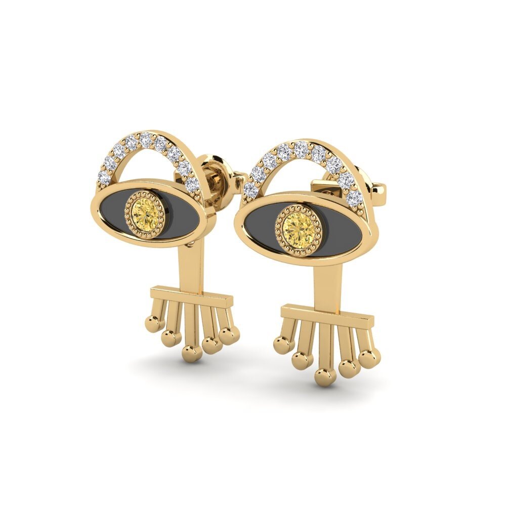 Yellow Diamond Women's Earring Suerteni