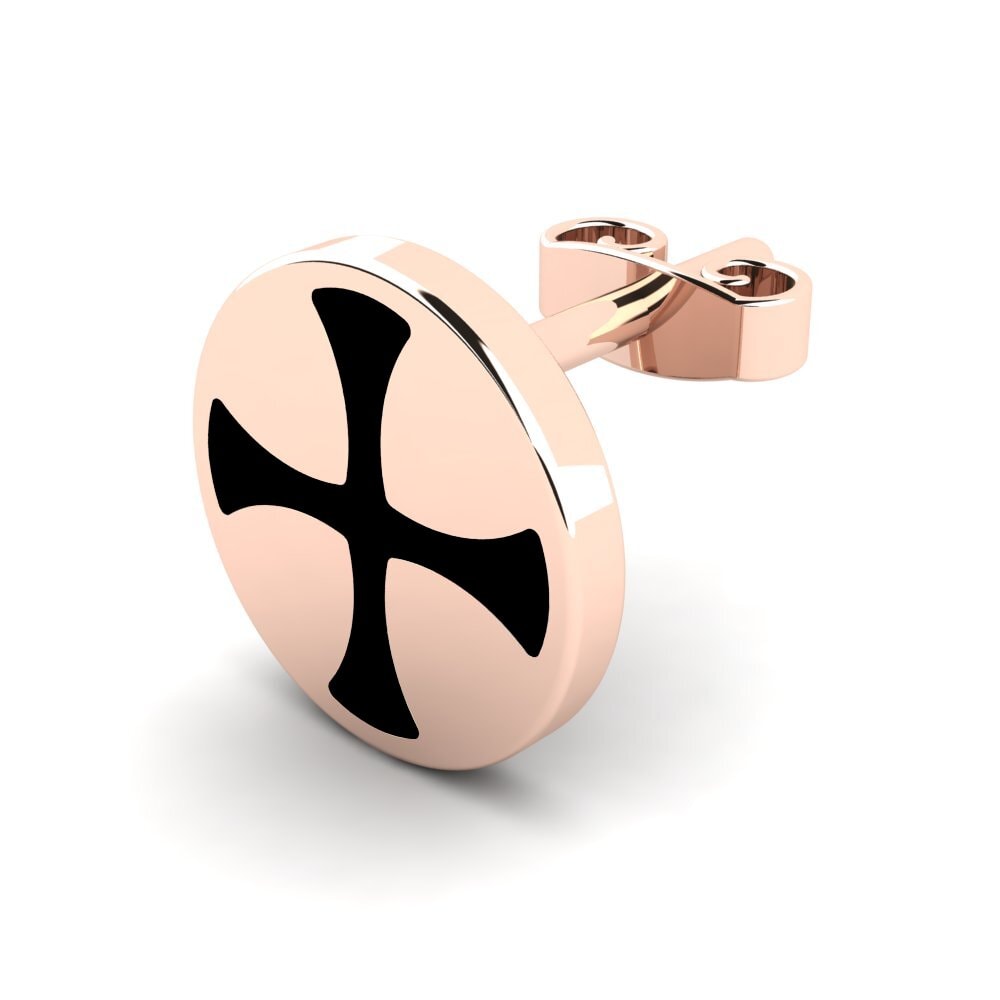 18ct Rose Gold Men's Earring Suffkith