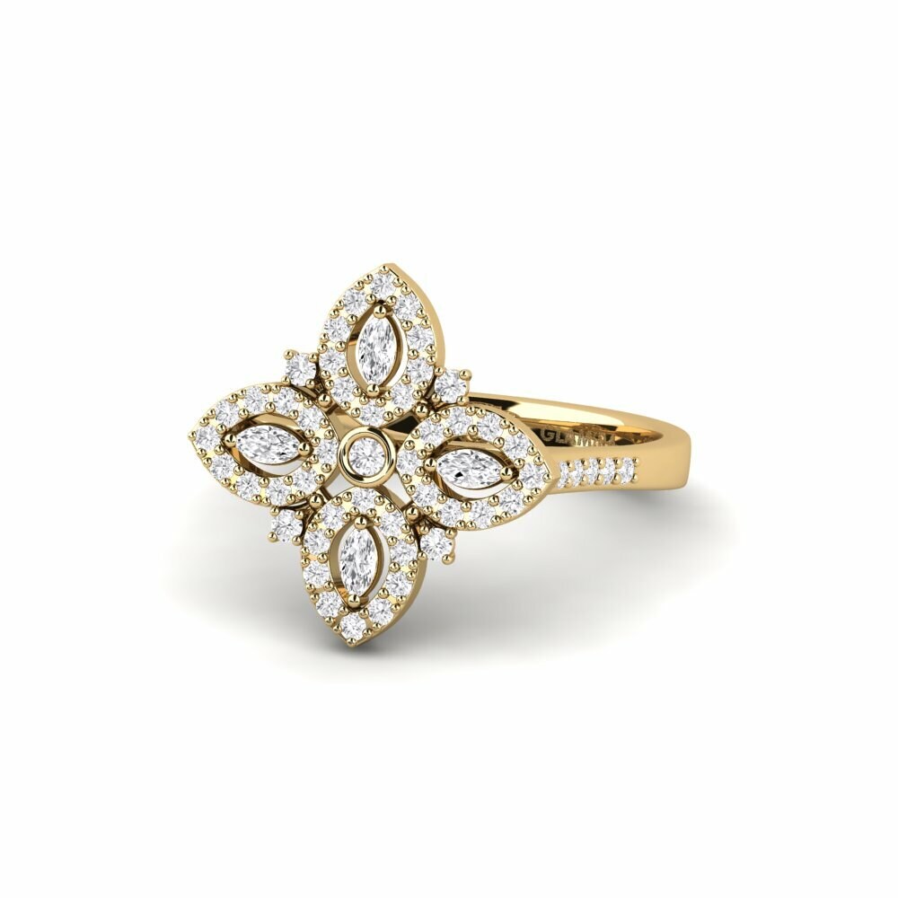 Marquise Saphir Blanc Bague Sugand