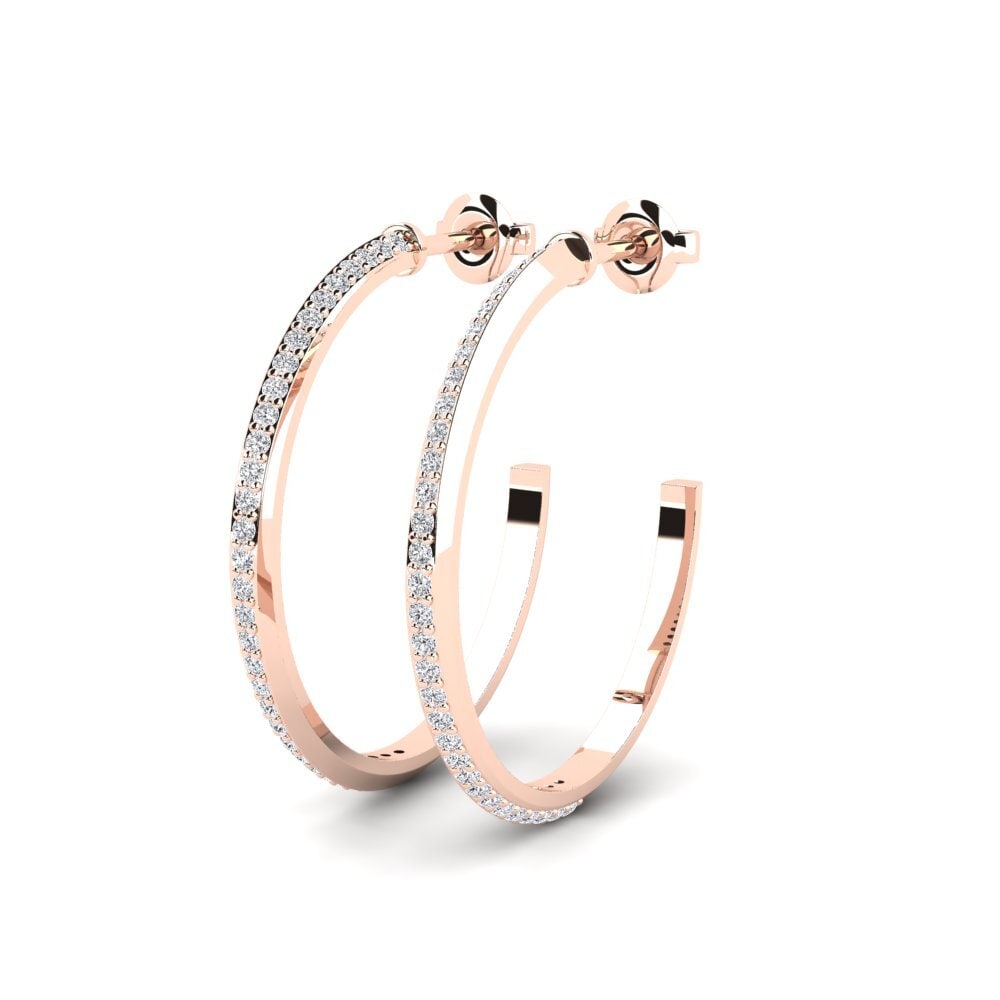 14k Rose Gold Women's Earring Suiga