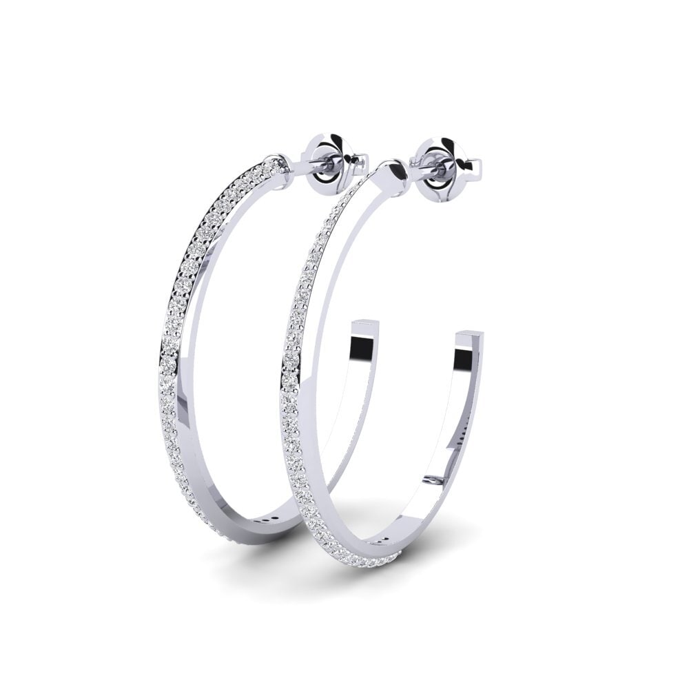 950 Palladium Women's Earring Suiga