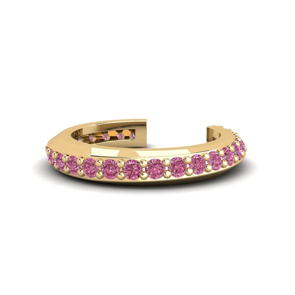 Granate Rhodolite Aro oreja concha Suilup