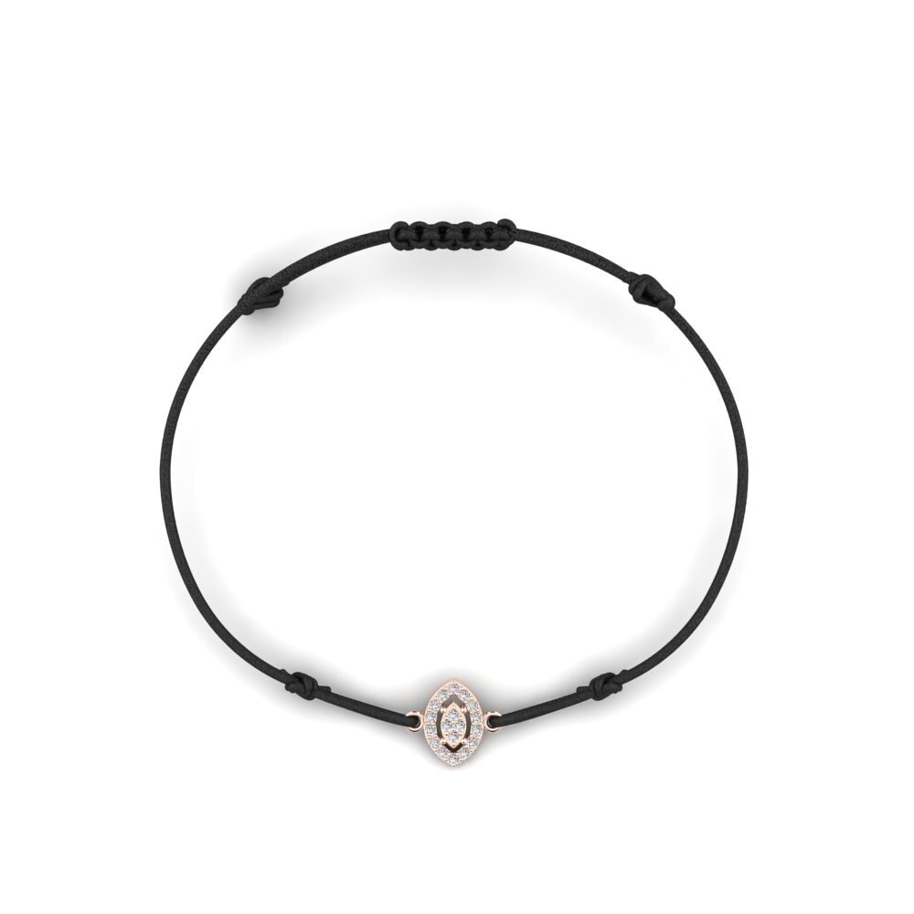 14k Oro Rosa Pulsera de cordón Sukalati